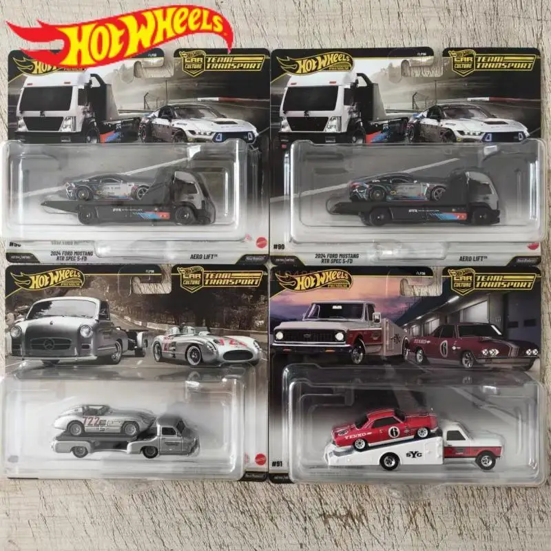 

New Original In Stock Hot Wheels FLF56 Team Transport Serise Die Cast Model Mercedes-Benz Ford Surprise Cars Collect Toys Gifts