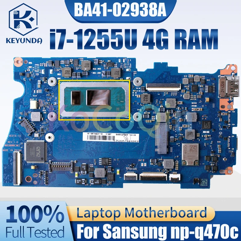 

Для Sansung np-q470c материнская плата для ноутбука SRLFP BA41-02938A 4G RAM i7-1255U тест материнской платы ноутбука