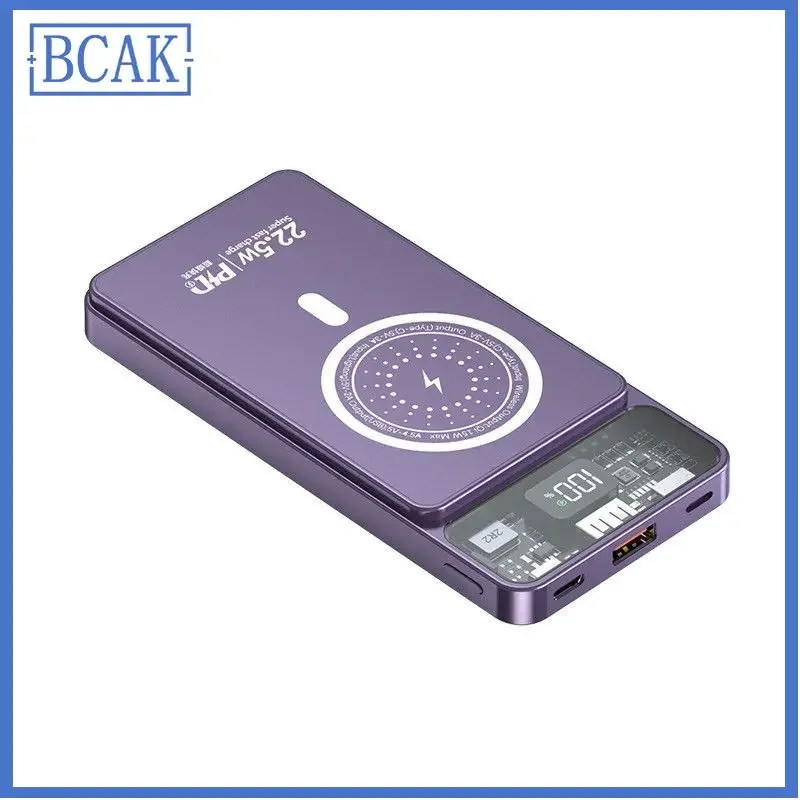 

New 10000 mAh magnetic wireless power bank super fast charging universal mobile power supply BCAK