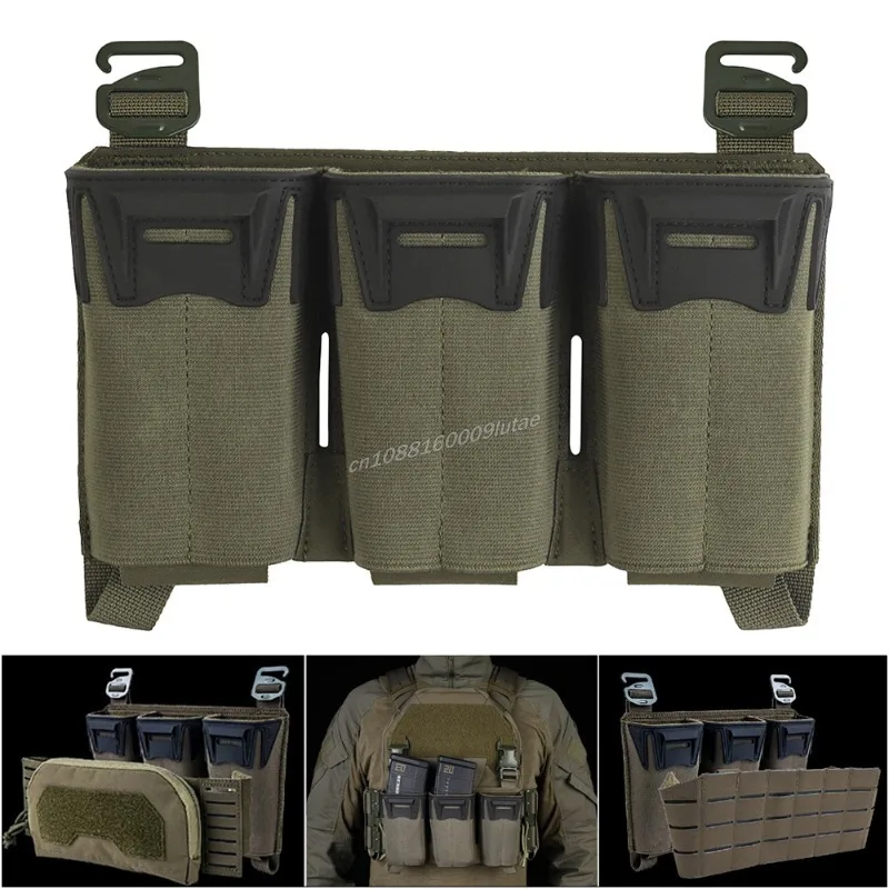 Taktische 556 9 mm Triple Mag Pouch für Glock Sub-Zero Plate Carrier Airsoft MOLLE Pincer Plakat Multi-Caliber Magazin Träger