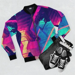 Harajuku Luxury Pattern Men Women Zip Coat 3D Print Sweatshirt Fashion Jacket Oversized Clothing Harajuku Couple Baseball Jacket