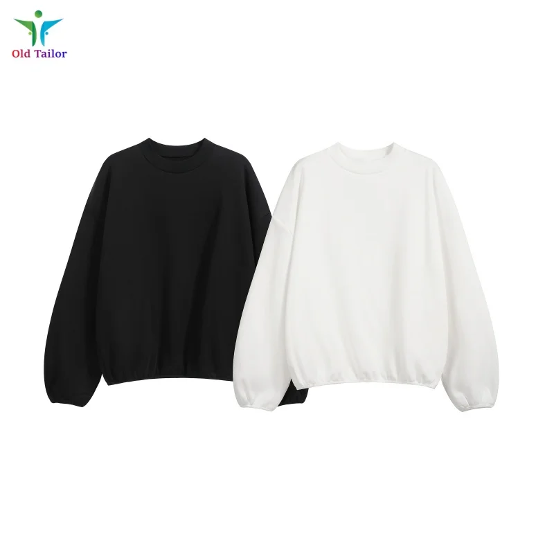 

High Street KANYE Solid Colour Minimalist Crew Neck YZY Sweatshirt Men's Women's Autumn Winter Fleece Pullover