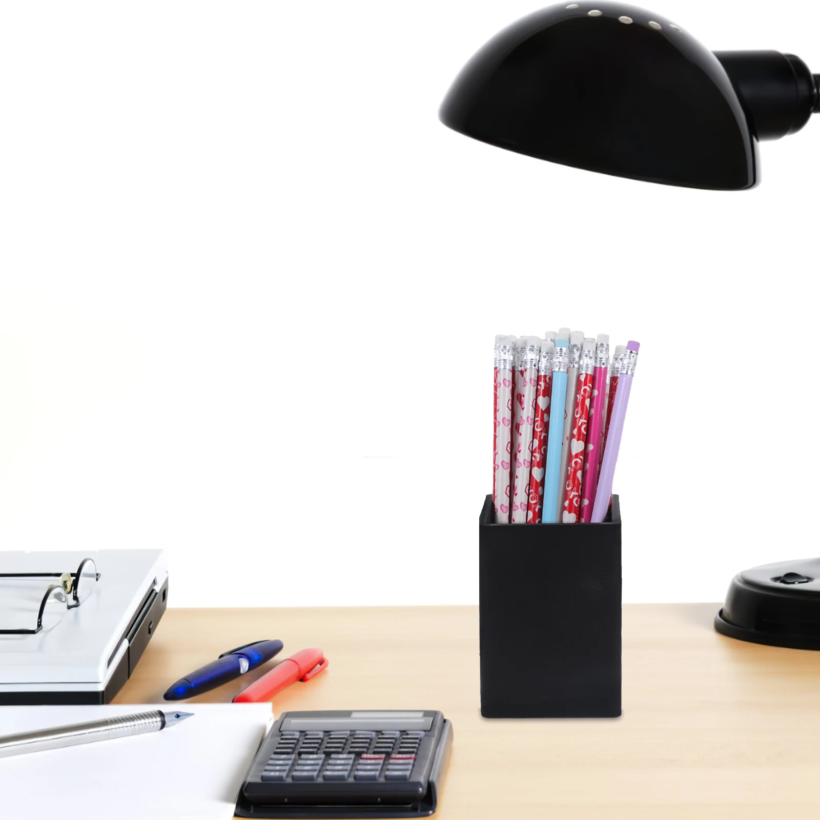 

2Pcs Pen Holder Desk ganizer Silicone Spacious Design Pens Pencils Rulers Erasers Easy Clean Black Cup Student Office