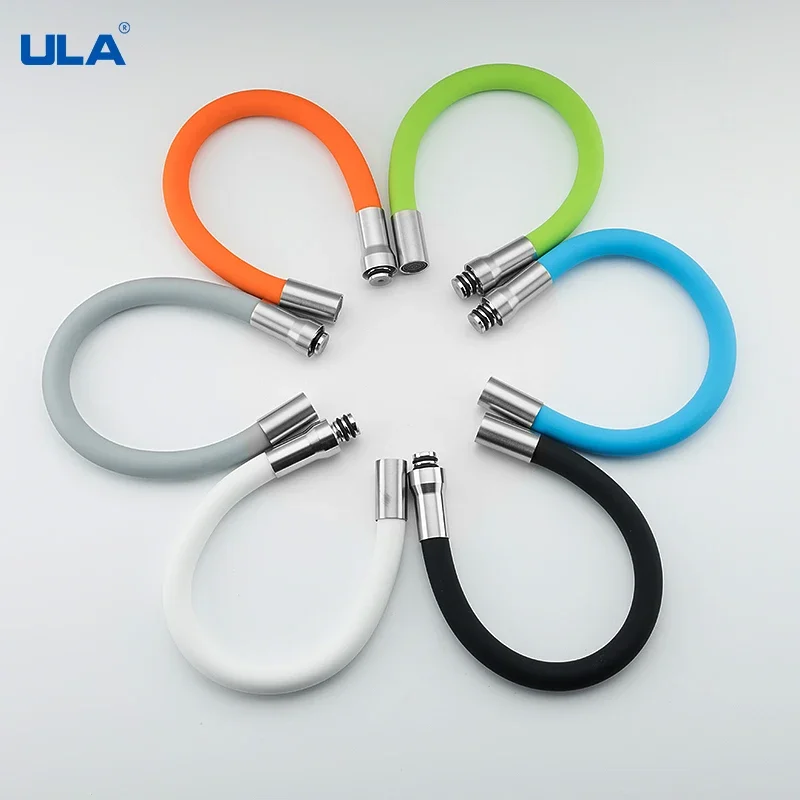 ULA Flexible Hose Silicone Tube Kitchen Faucet Accessories 360 Degree Rotate Water Tap Filter General Interface