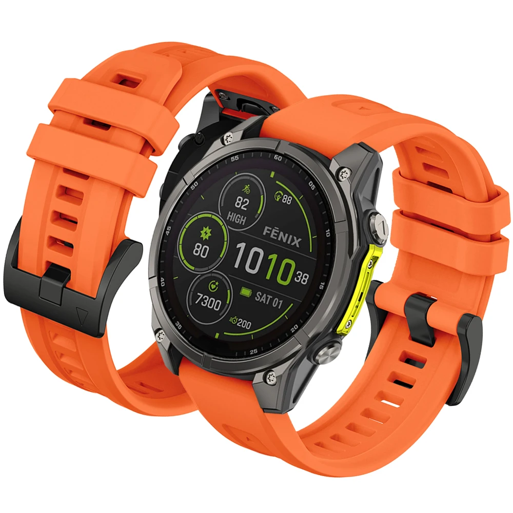 Silikon-Armband für Garmin Fenix 8 Pro 51 mm 47 mm E 7 7X Solar 6 6X 5 5X Plus/Epix Gen 2/Enduro 3 26 mm 22 mm Uhrenarmband
