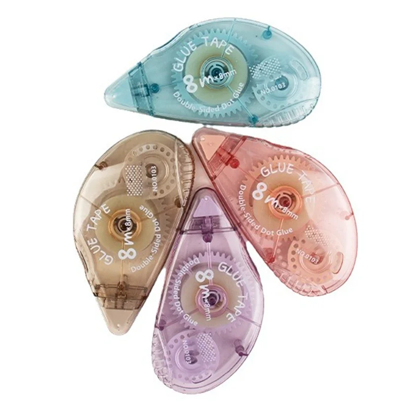 EDT-4Pcs مكتب المورد نقطة الغراء طالب دراسة امتحان القرطاسية شريط لاصق على الوجهين سكرابوكينغ ألبوم صور مجمعة