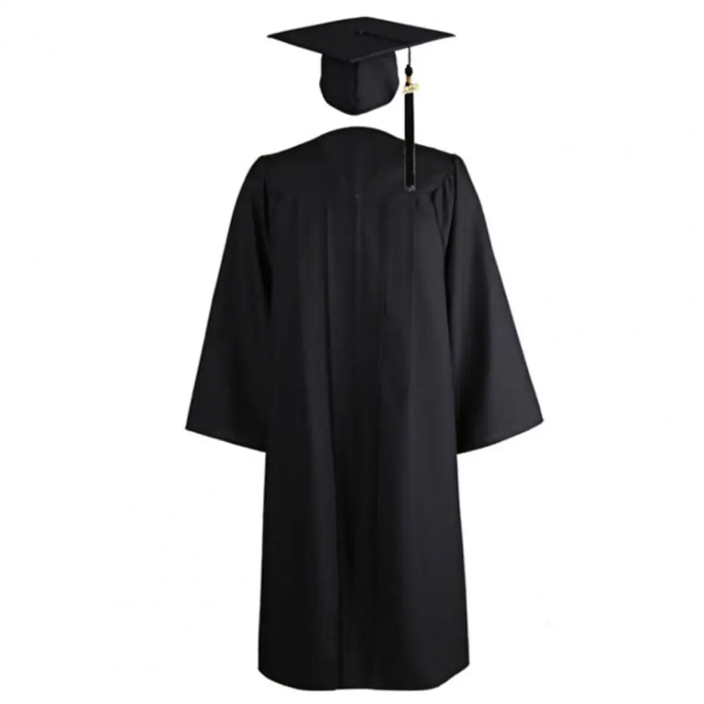 Conjunto de gorra y vestido de graduación de despedida de soltera, uniforme escolar, traje de graduación para adultos, traje universitario