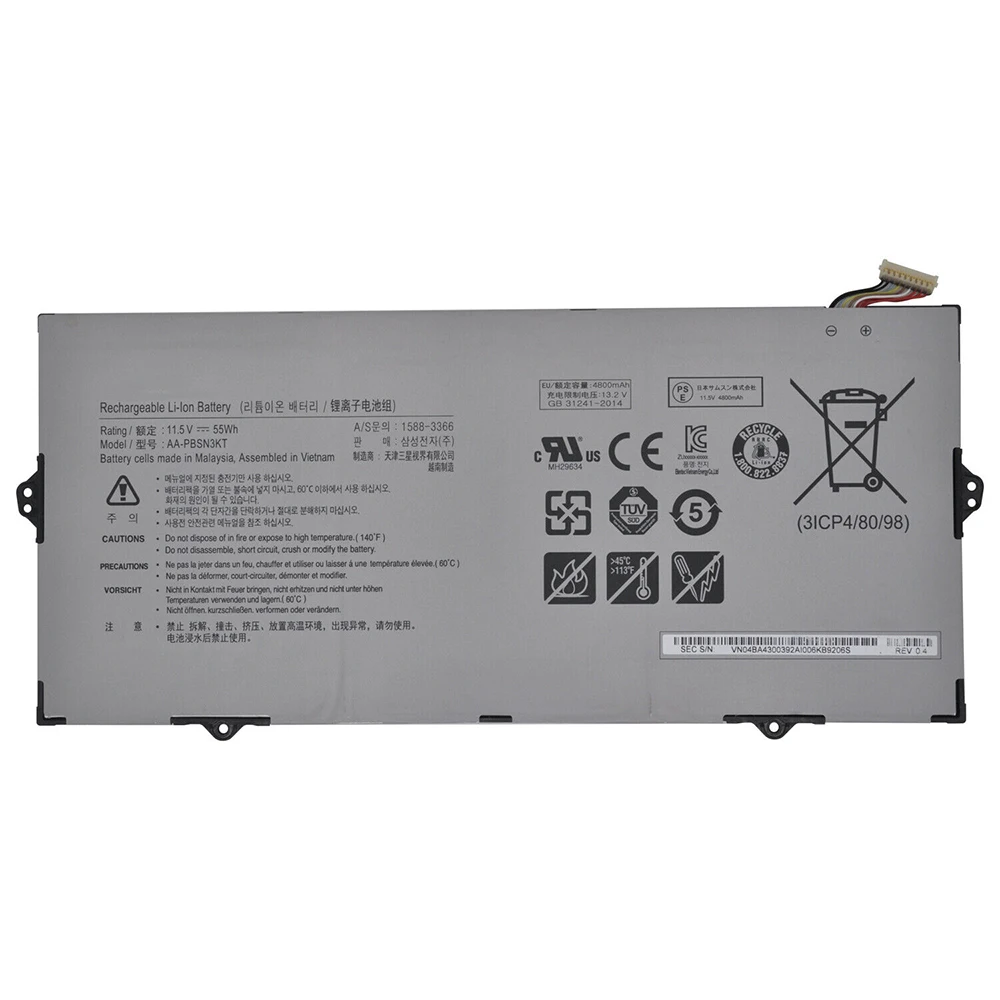 Imagem -03 - Original Genuíno Aa-pbsn3kt 11.5v 55wh Bateria do Portátil para Samsung Nt930mbe Np930mbe Np730xbe 750xbe Novo