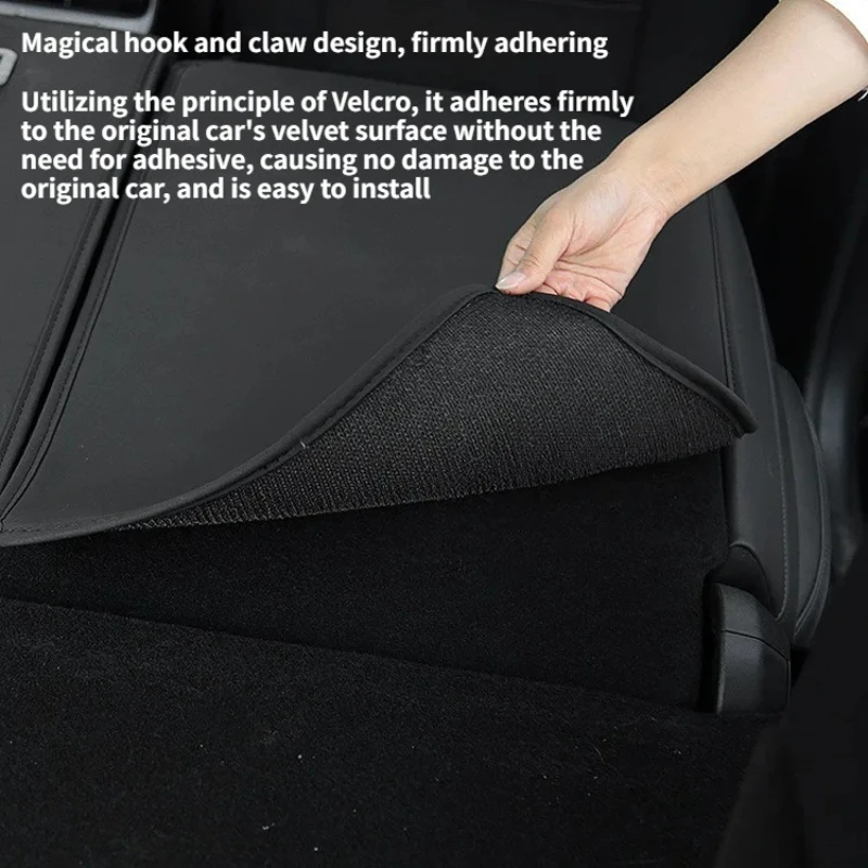 Für Tesla Model Y Juniper Standard 2026 PU-Leder Kofferraummatte Sitzrückenlehnen-Schutz Allwetter-Ladeflächenmatte Schmutzabweisende Matte – Detail 8