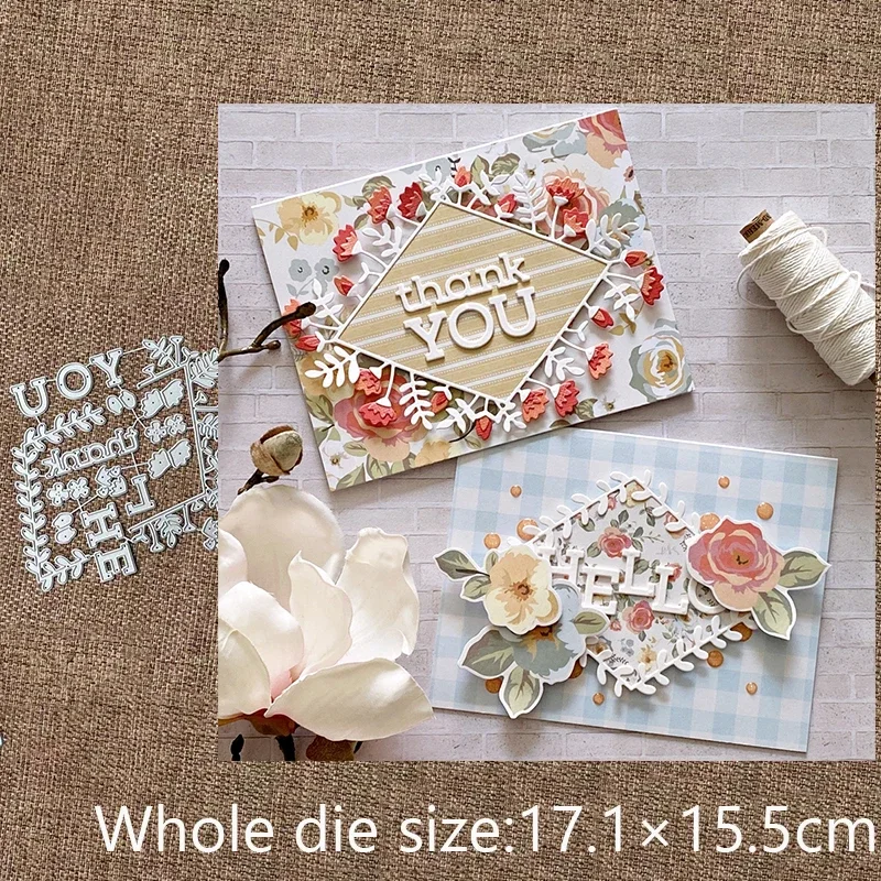 

New Design Craft Metal stencil mold Cutting Dies letter flower decoration scrapbook die cuts Album Paper Card Craft Embossing