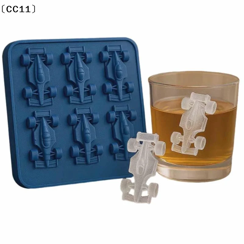 6-Cavity Formula Racing Car Ice Mold Ice Mold, Silicone Racing Car Jelly Mold 3d Race Car Tumbler Ice Cube Tray Tool〔CC11〕