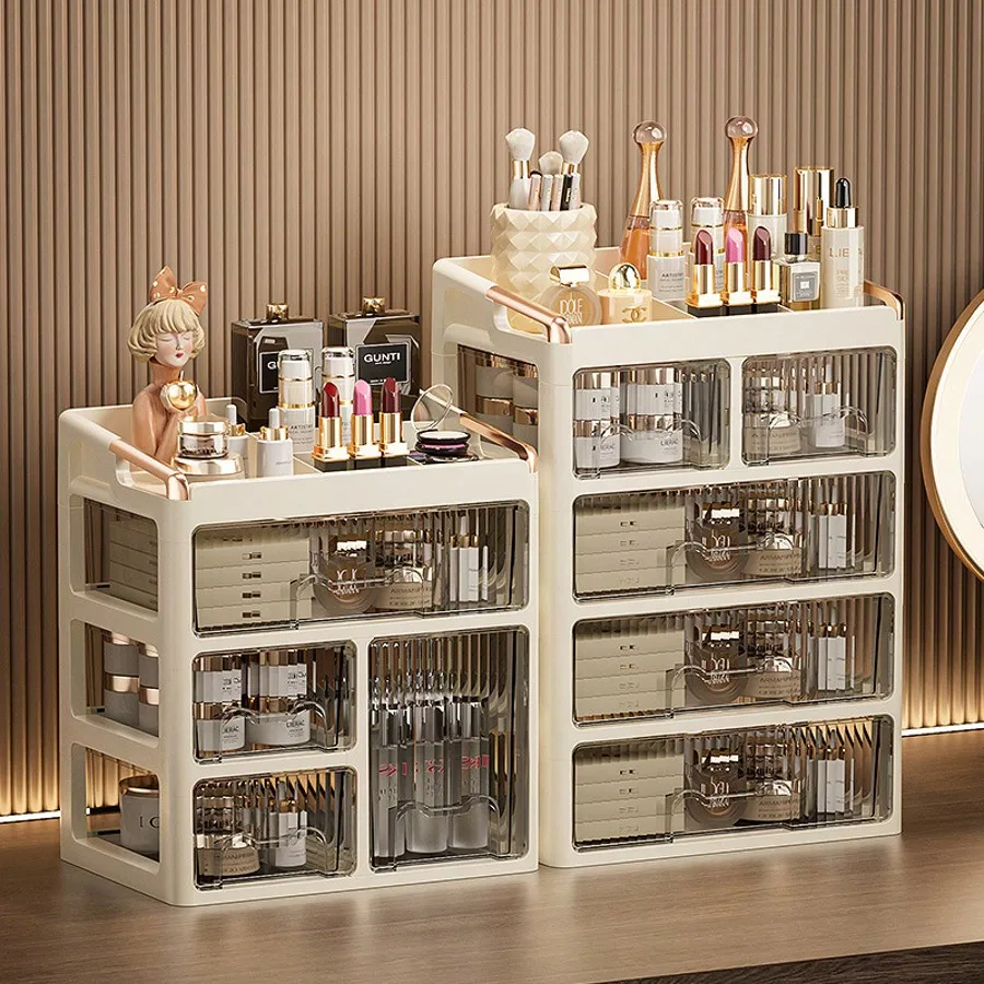 

4 Layer Drawer-Style Cosmetic Storage, Box High-End Dressing Table, Lipstick Skin Care Products Desktop Storage Box Jewelry