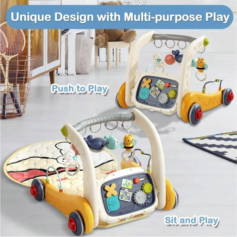 2024 New Baby Gyms Play Mats Musical Activity Center Kick & Play Piano Gym Tummy Time Pads for Newborn Toddler Infants