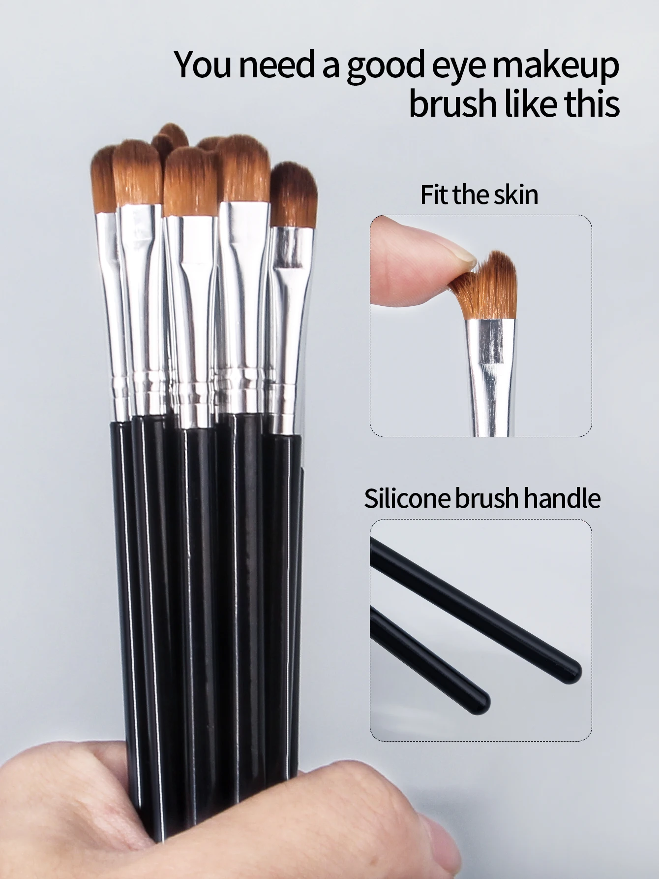 Pennello per ombretto morbido per principianti da 12 pezzi, pennello per sfumare gli occhi, pennello per sopracciglia, pennello per trucco occhi multifunzionale, strumenti di bellezza