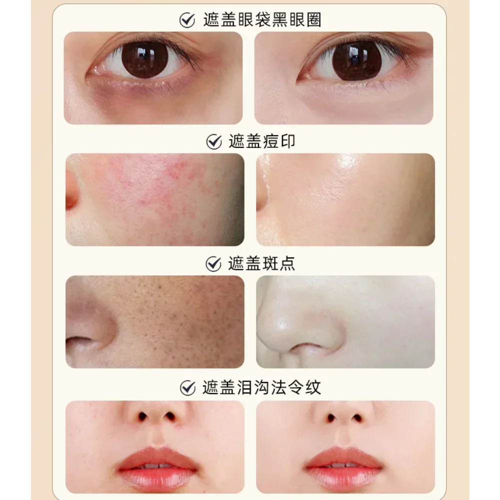 Ketelyn 아미노산 파운데이션 크림 강력한 컨실러 커버 여드름 명소 오래 지속되는 방수 전문 메이크업 화장품