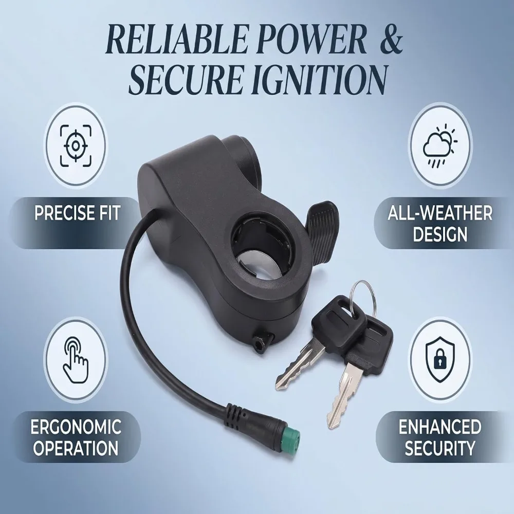 Water Proof Electric Scooter Ignition Switch Fast Response 5 Pin Ignition Switch Lock Electric Door Lock Plastic