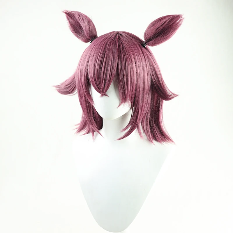 Anime Uma Musume Pretty Derby Sakura Chiyono O Wig Ears Tail Cosplay Halloween Carnival Headwear + Wig Cap