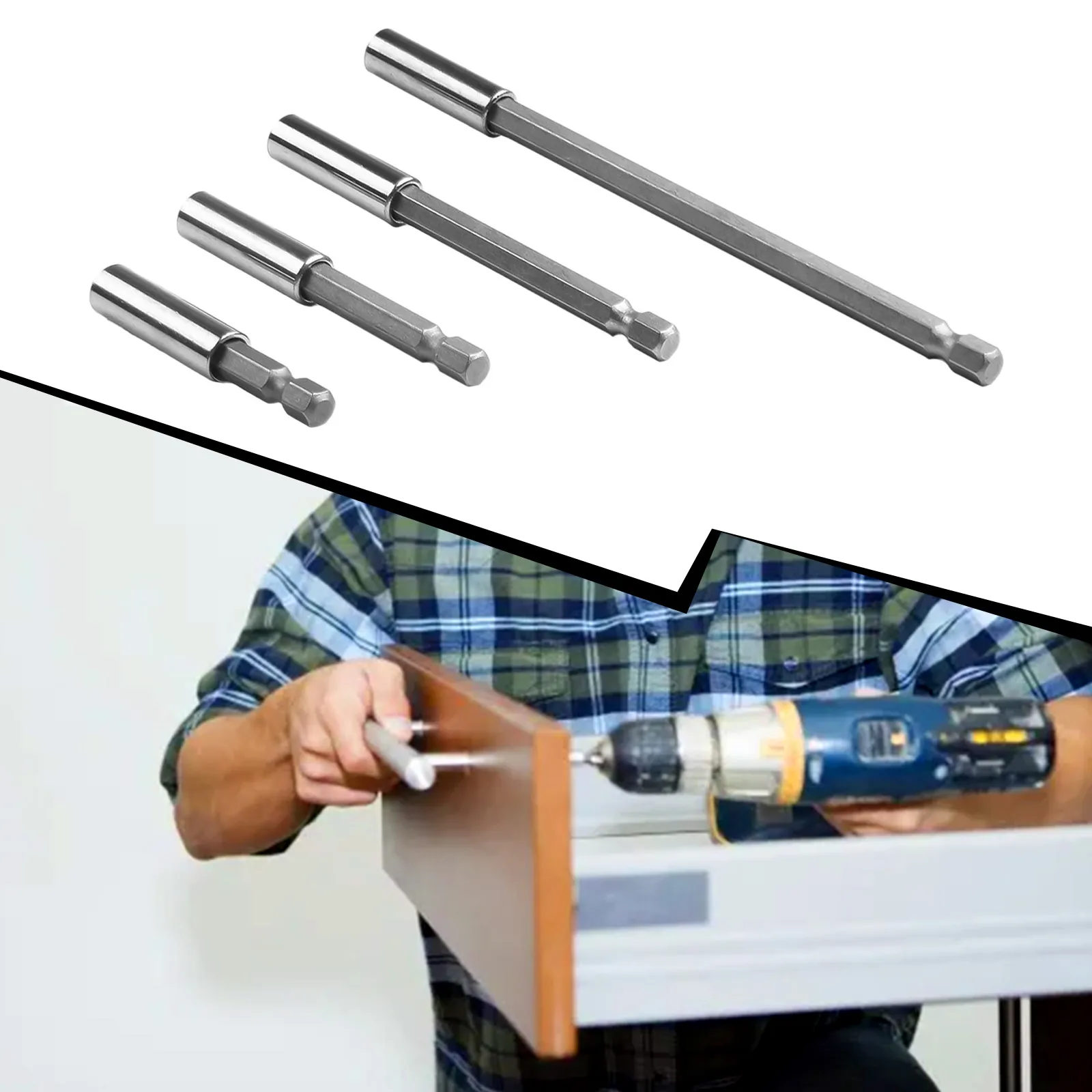 

Extension Rod Screw Bits Hand Held Hex-shank Quick Change Replacement Tip Holder 1/4Inch 60/75/100/150mm Durale