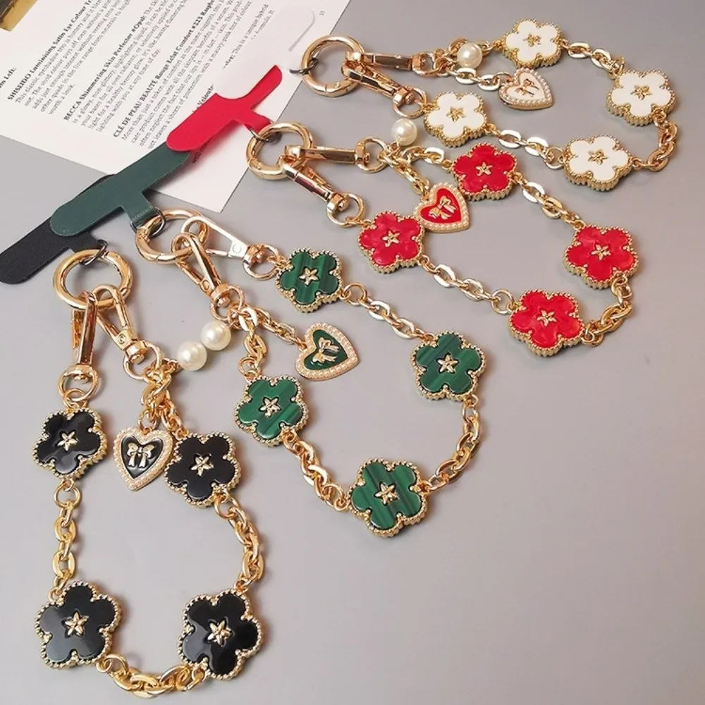 

Flower Mobile Phone Strap Pendant Metal Chain Cell Phone Chain Anti Loss Short Mobile Phone Lanyard Women/Lady/Girl
