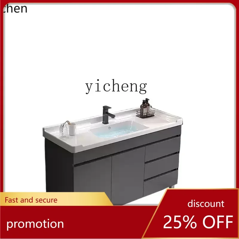 

ZMLcombination ceramic basin integrated intelligent face wash hand basin pool bathroom light luxury modern washing table