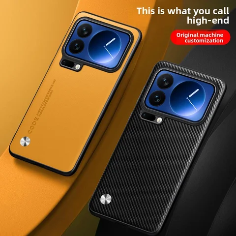 For Xiaomi Mi 17 Pro Max Case Soft Vegan Leather Grain Protective Back Cover Case For Xiaomi Mi 17 15 14 Pro 15Ultra Phone Shell