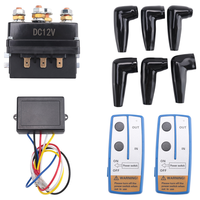 AU63-12V 500A Winch Solenoid Relay Contactor+ Wireless Winch Remote Control Kit For Truck Jeep ATV 5500-12000Lbs Winch (500A)