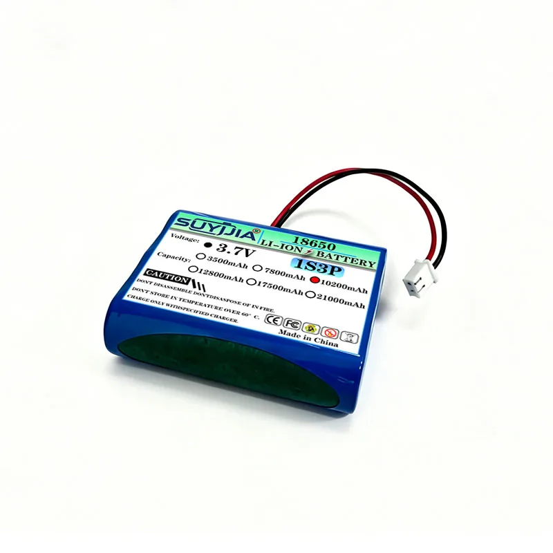 Brand new 18650 3.7V 10200mAh 1S3P Li-ion battery toy salon rechargeable battery SM or XH2.54-2p plug built-in BMS