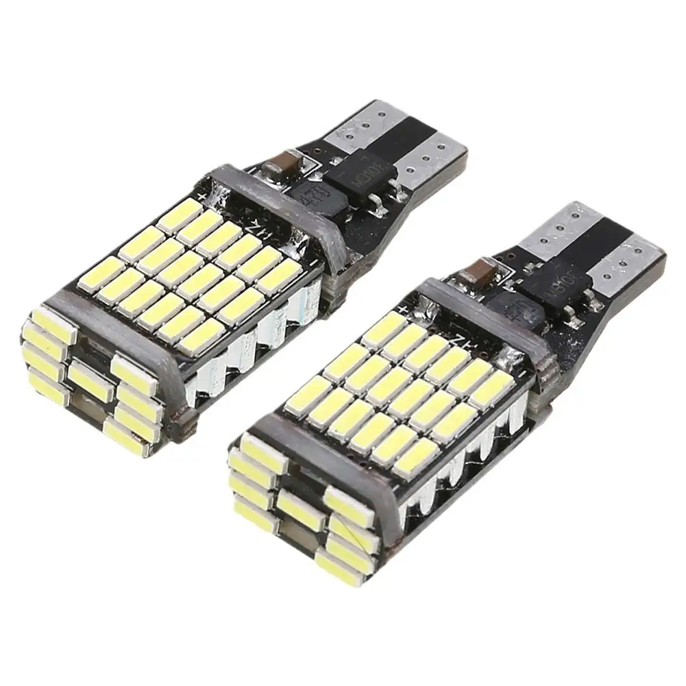 2 Stuks T15 W 16W 921 912 Led Lampen High Power 45 Smd 4014 Led Super Heldere 1200lm Vervangen Voor Auto Achteruitrijden Licht Wit A 9X6