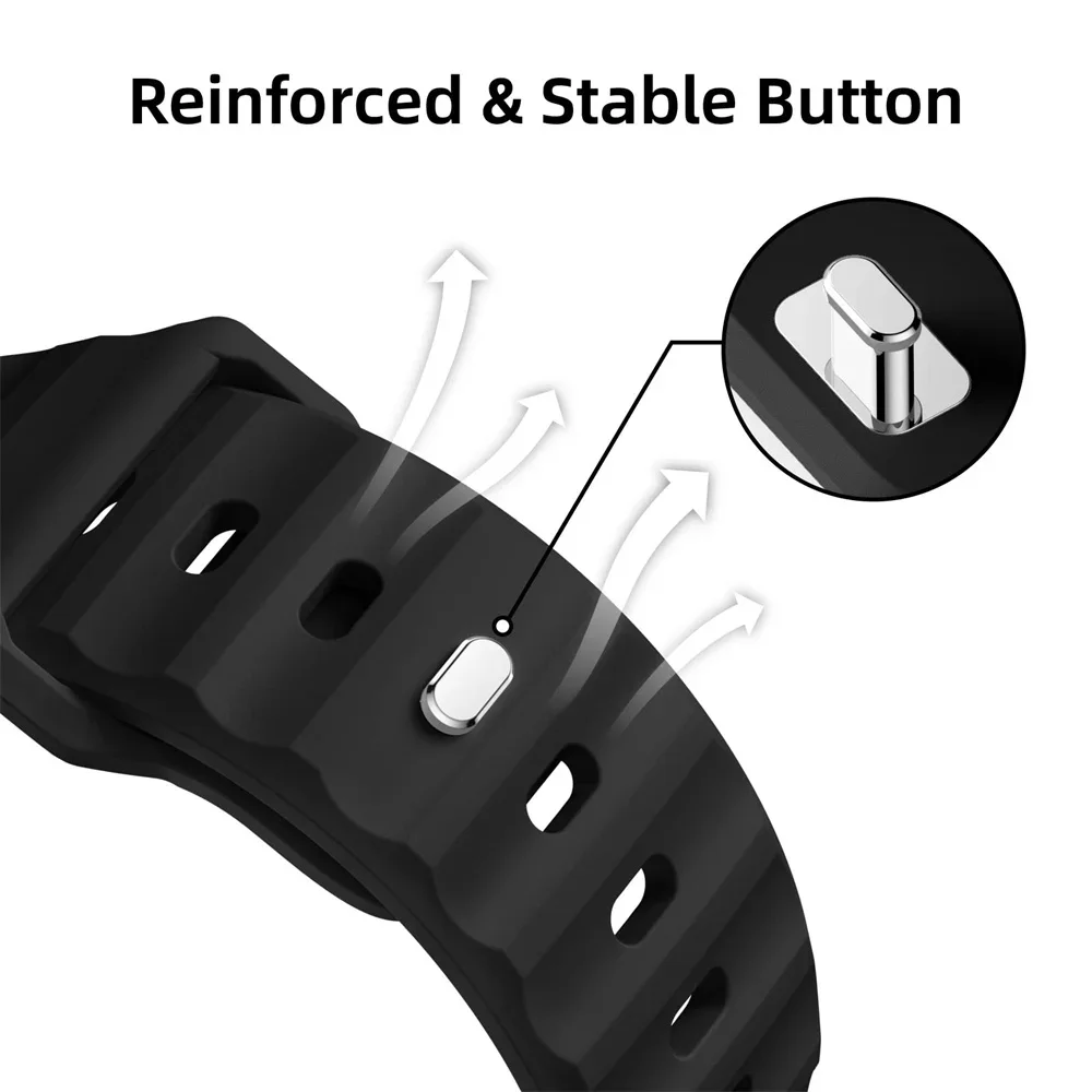 Sport Band For Apple Watch Ultra 2 Strap 49mm 45mm 40mm 44mm 42mm 41mm 44 40 mm Silicone Bracelet iWatch Series 9 8 7 6 SE 5 4 3 image 5