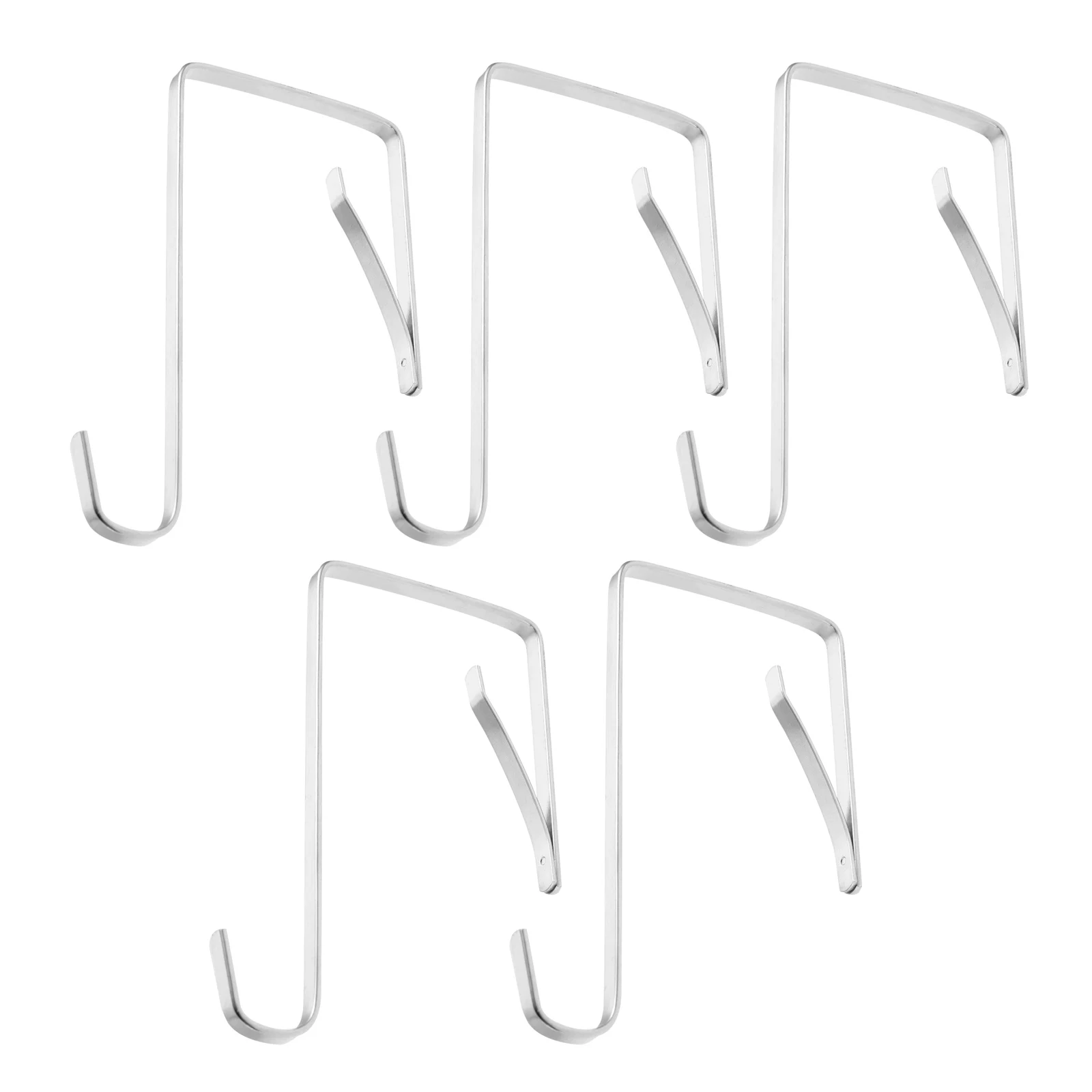 5 Pcs Cabinet Door Single Hooks Adjustable Over Door Hook Hanger Metal Coat Hook for Hanging Shoe Hats Clothes Towels Handbags