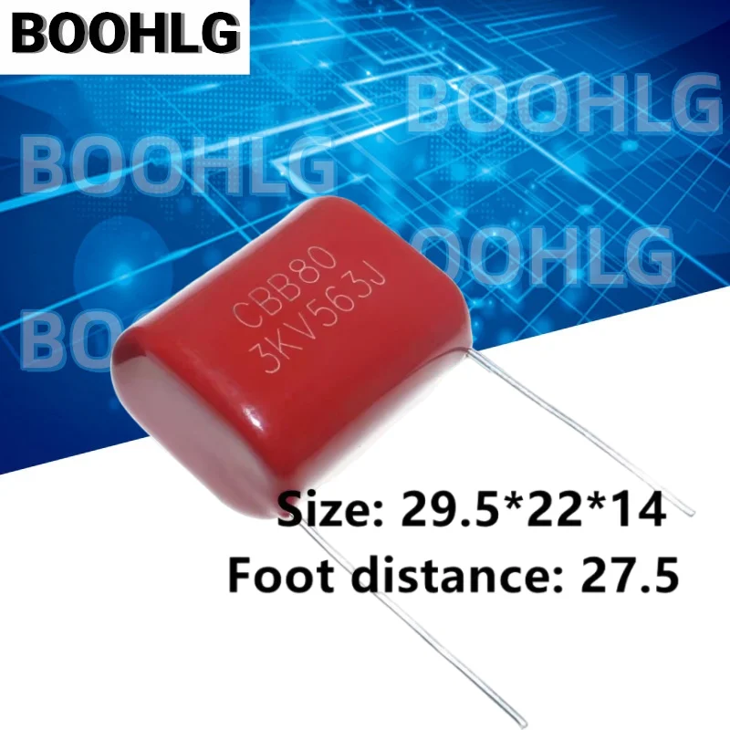 5pcs 3KV563J 3000V 563J Pitch 27.5mm 0.056UF 56NF 3KV 563 CBB80 Polypropylene Film Capacitor Mouse Killer Special