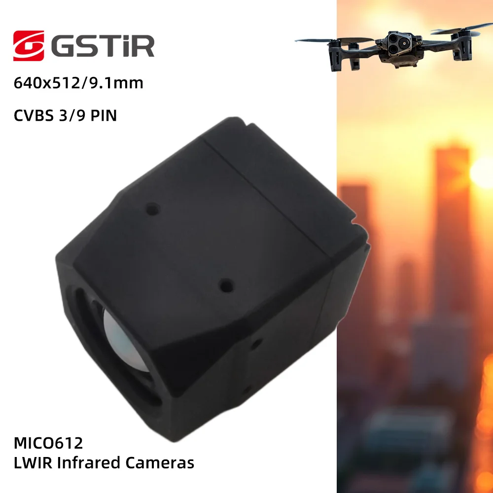 GST MICO612 12um Pixel Size 640x512 Infrared Imaging Module CVBS Analog Infrared Camera Thermal For Drones Accessories