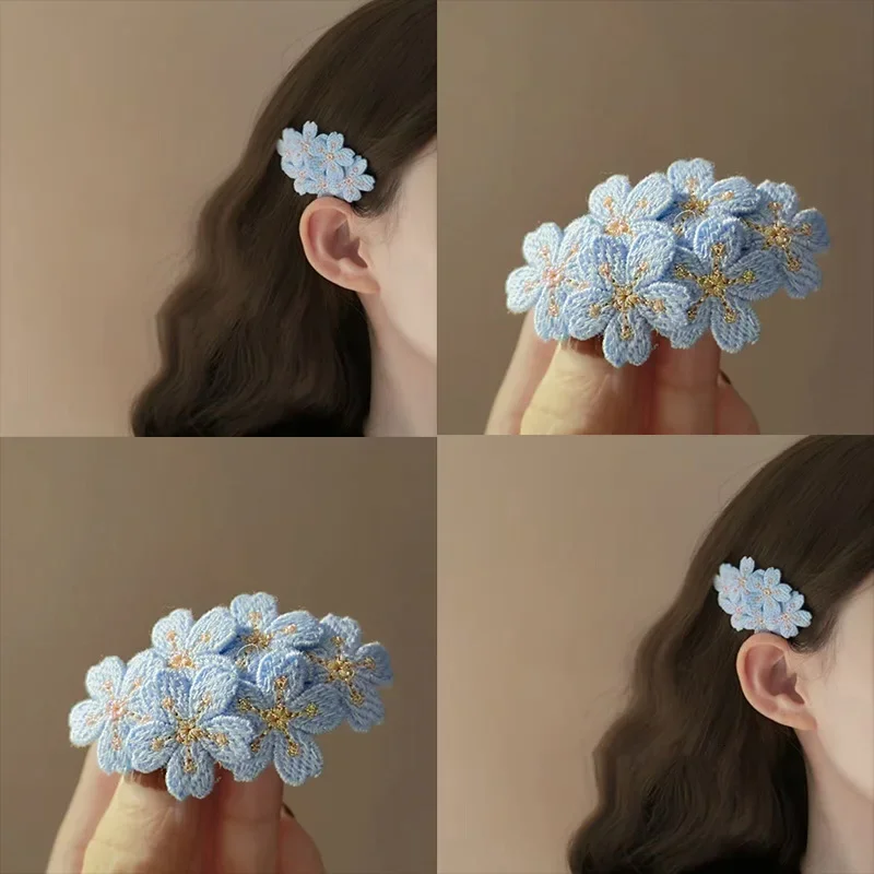 Unregelmäßiger Stoff, Blumen-Haarspange, modisch und vielseitig, Liu Hai Bian Clip, sanftes, süßes und süßes Temperament-Haar-Accessoire