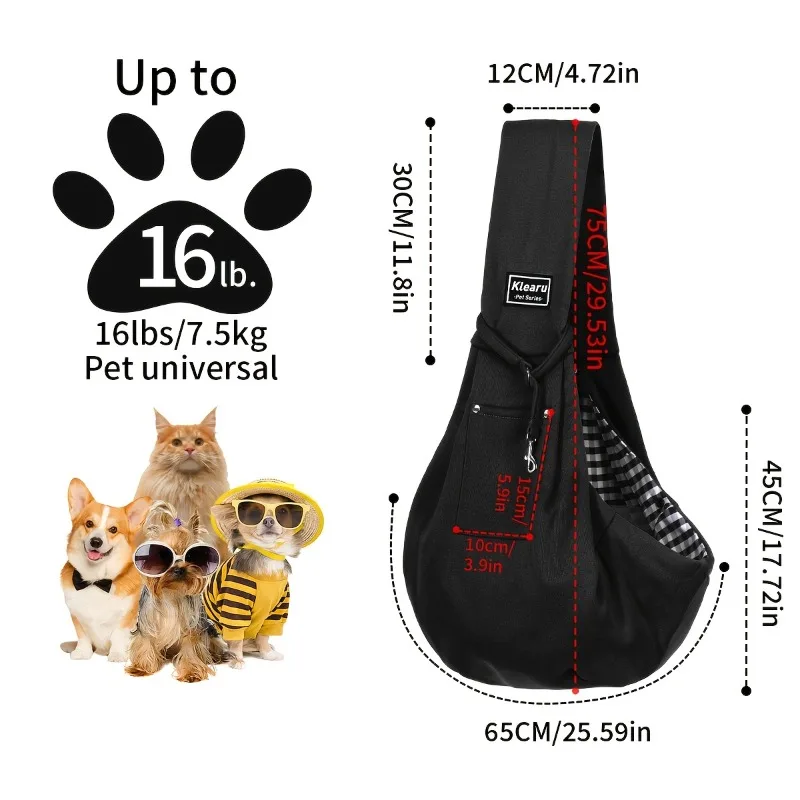 Leichter Universeller Umhängetaschengurt für Hunde und Katzen, Atmungsaktiv, Nicht stickig, für Reisen und Outdoor, Tragbar, Faltbar, für Pomeranian