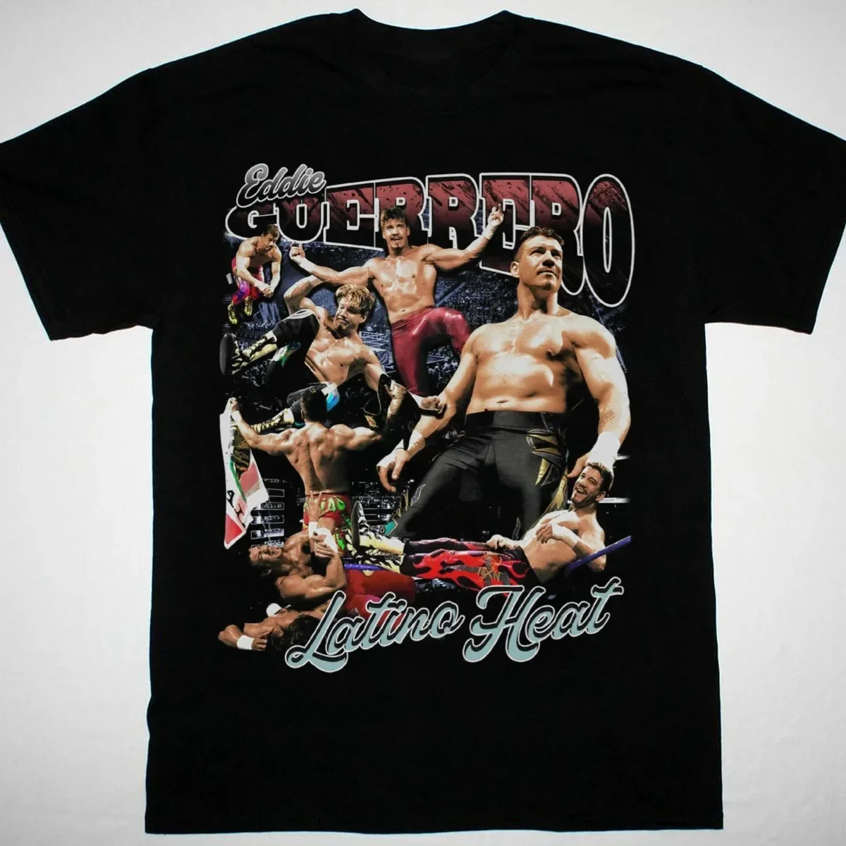 Eddie Guerrero collage T-shirt black short sleeve All sizes S to 5Xl 1F217