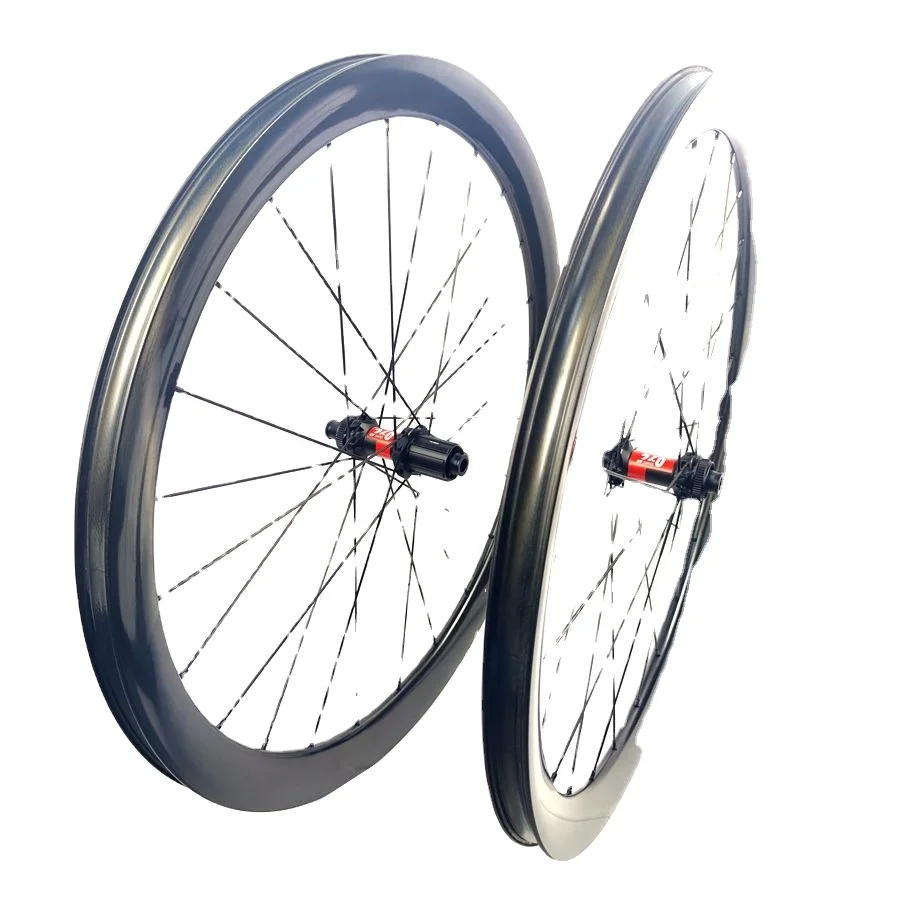 700c Ultra-Light 50mm Carbon Wheels, clincher disc brake carbon rim, premium sturdy wheel accessory for professional road bicycl