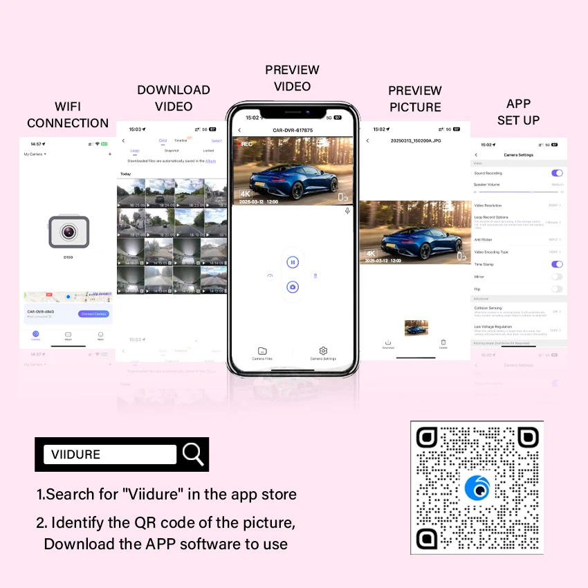 Dashcam Plug and play 4K Car DVR Wifi Video Recorder Dash Cam Camera For Mercedes-Benz Maybach S Class S480 S680 S580 2021-2023