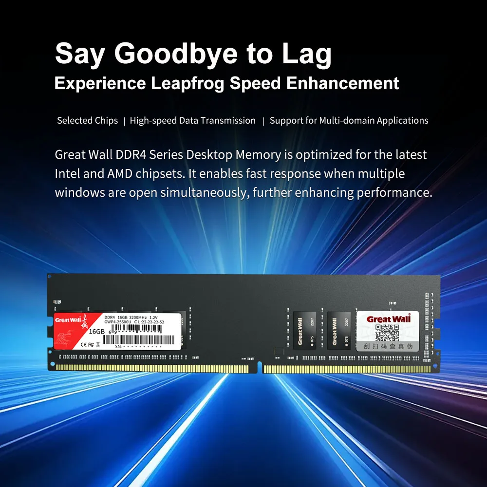 جريت وول DDR4 PC RAM Memoria 8GB 16GB 32GB 3600MHz 3200MHz 2666MHz DIMM Memory 288pin سطح المكتب ذاكرة الكمبيوتر