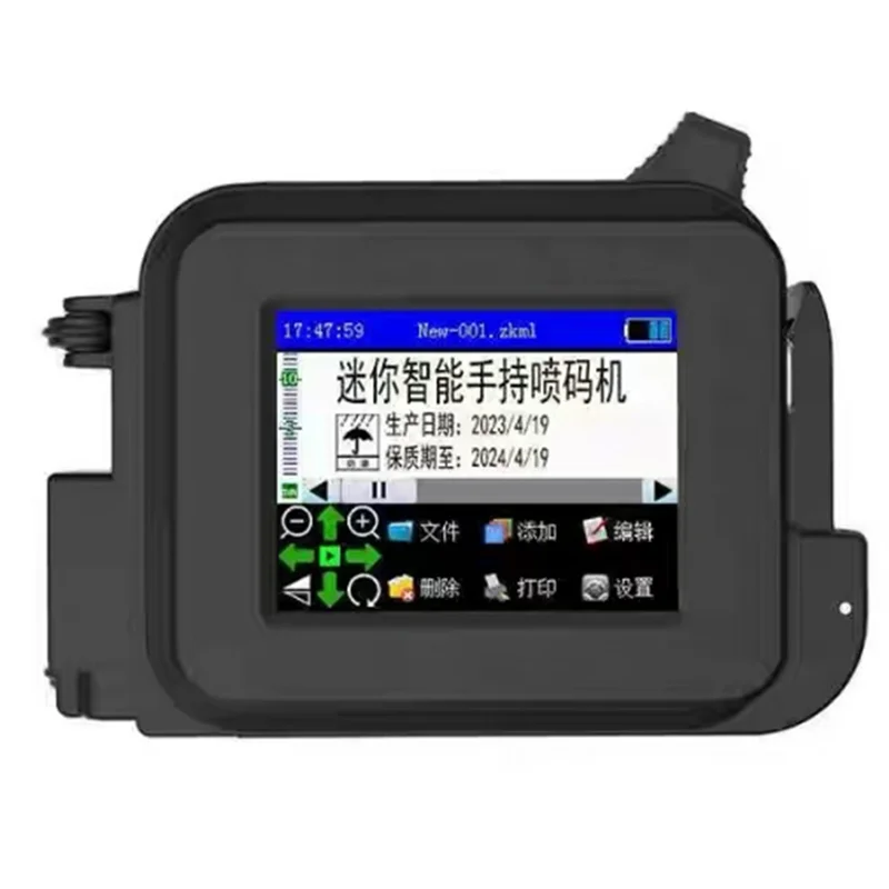 Stampante a getto d'inchiostro portatile ingegnosa 12,7 mm Mini stampante portatile Testo QR Codice a barre Immagine Numero lotto Logo Macchina per la codifica immagini EU P