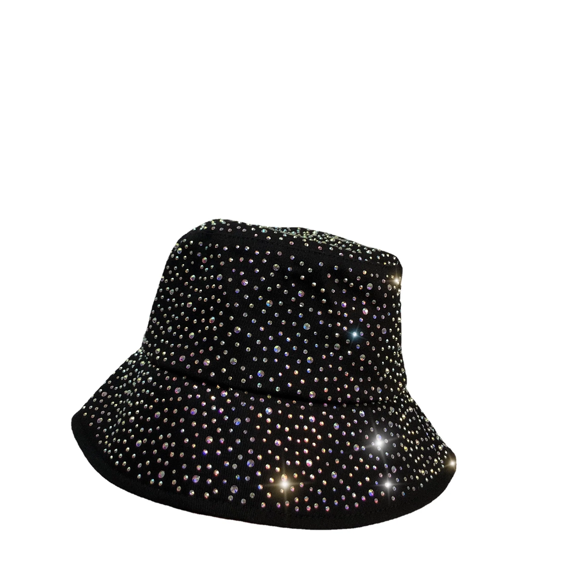 Super Shiny Full Diamond Colored Diamond Fisherman Hat Light Luxury Ladies Hat Summer Fashion Sun hat Sombreros Casual Basin Hat