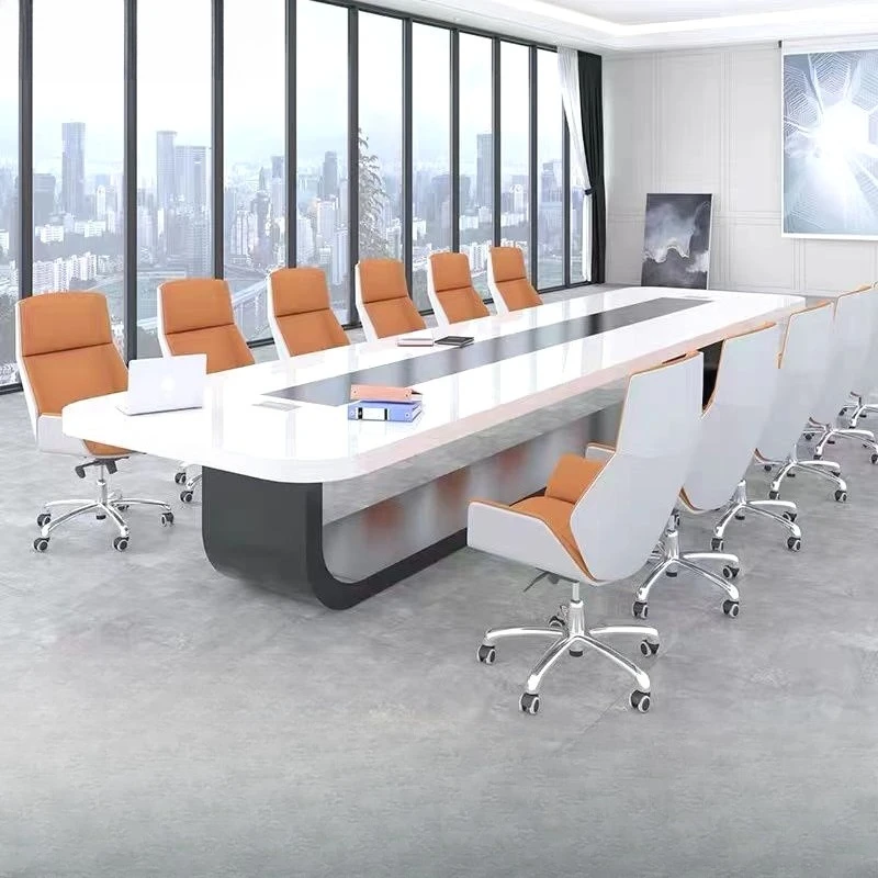 

Conference table Long table Simple modern furniture White medium and large negotiation table Meeting room Office