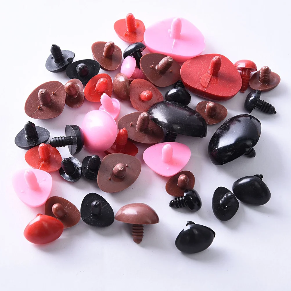 

100Pcs Durable Plastic Bear 11x14mm Mixed Color Ideal for Craft Repairing and Making Plastic Bear Toy Nose
