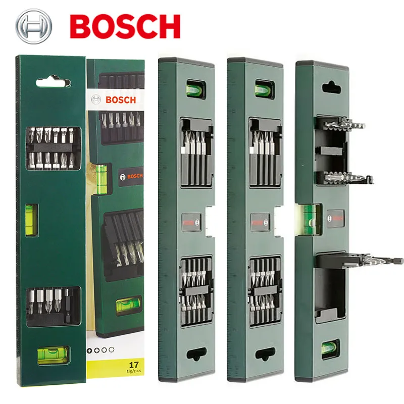 

Bosch 3-In-1 Screwdriver Bit Kit Ruler Hexagonal Handle Level Magnetic Extension Rod Industrial Work Electric Tool Accessories