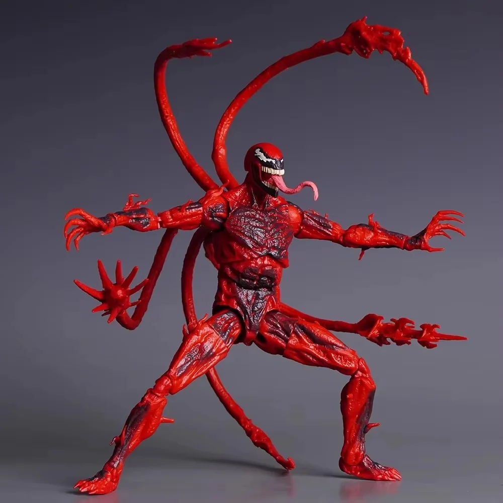 マーベルコミックス レッドヴェノム スローター デラックスエディション アクションフィギュア マルチコレクタブルトイ 可動式ジョイントハンドオンモデル ファン向け