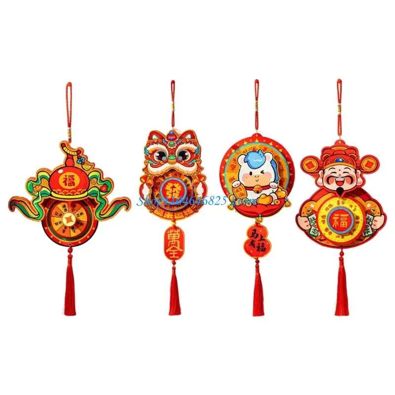 

Year of Horse Festival Wall Ornament Chinese New Year Hanging Decoration for Front Door Background Entryway Decoration