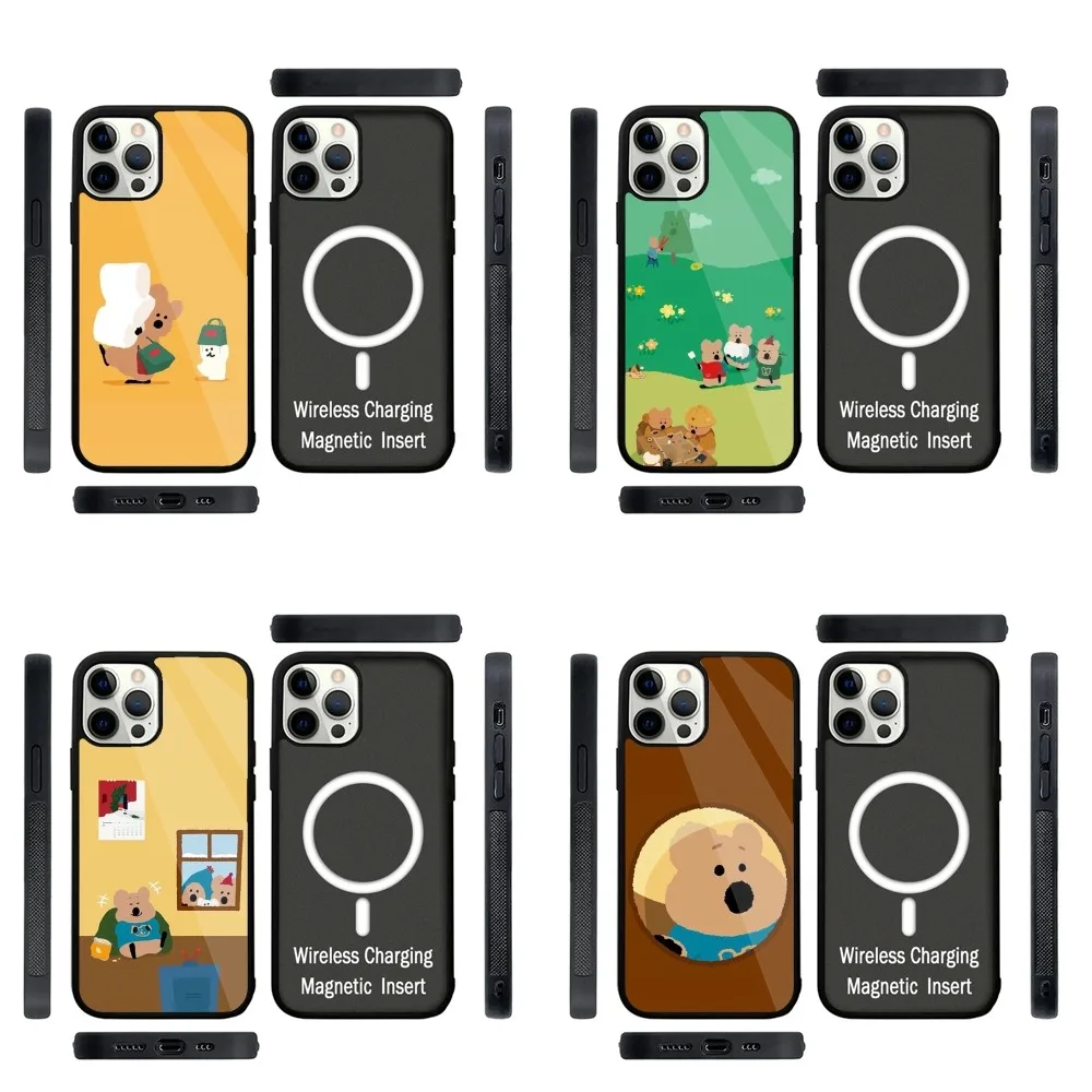 Korea D-Dinotaeng Cute Koala Phone Case Strong Magnetic For IPhone 15,14,13,Pro,Max,Plus,11,12,Mini For Magsafe Wireless