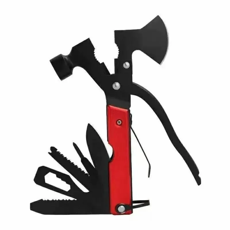 Car Window Breaking Safety Hammer Multifunctional Tool Combination Knife Pliers Folding Portable Axe