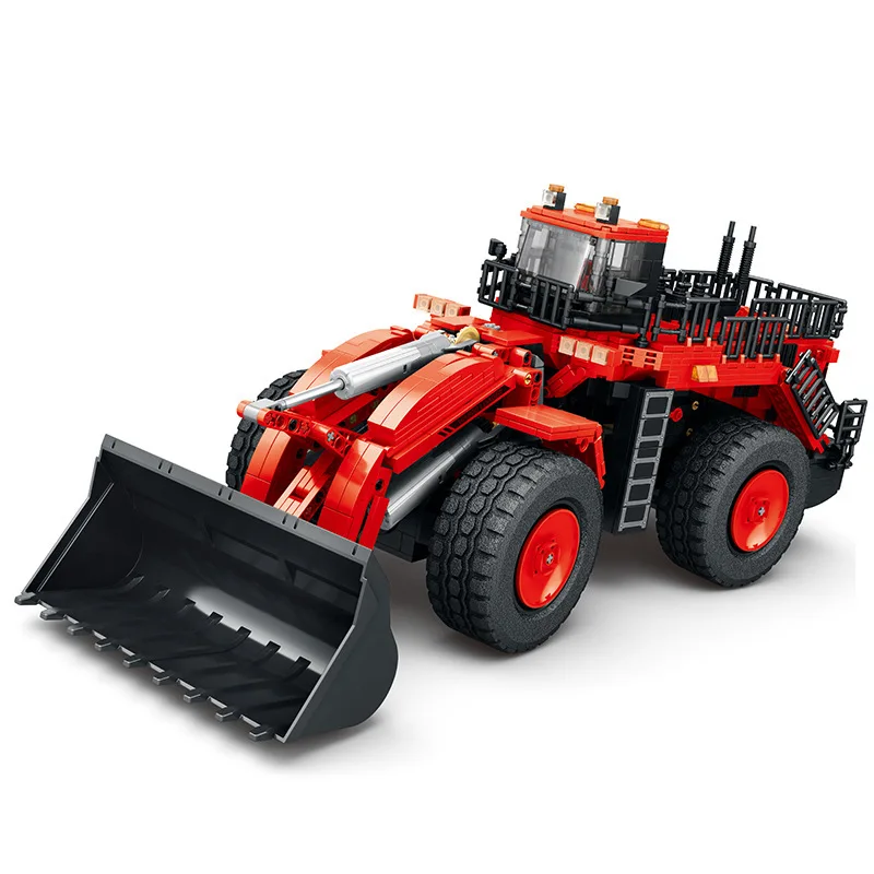 

1876 шт. 22009 22010 модель погрузчика RC инженерный автомобиль строительные блоки радиоуправляемая модель автомобиля кирпичи DIY игрушка праздничный подарок подарок на день рождения