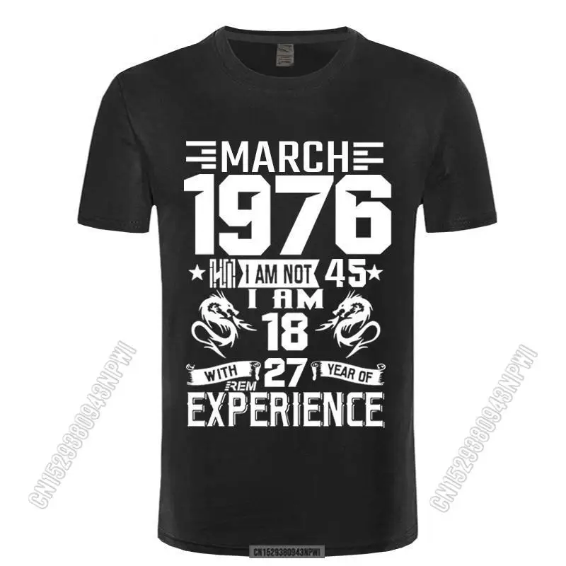 

2022 New January February March April May June August September Stylish Chic T Shirt Printed Daily 1976 Years Shirt Men's