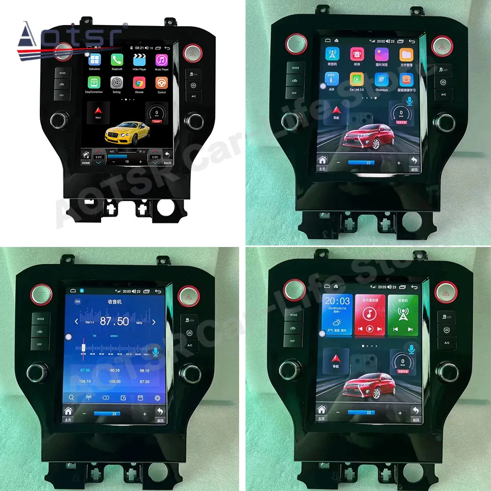 For Ford Mustang 2015~2021 Smart Touch Screen MultimediaCar Radio With Android Auto GPS Stereo Player Mirror Link IPS Head Unit